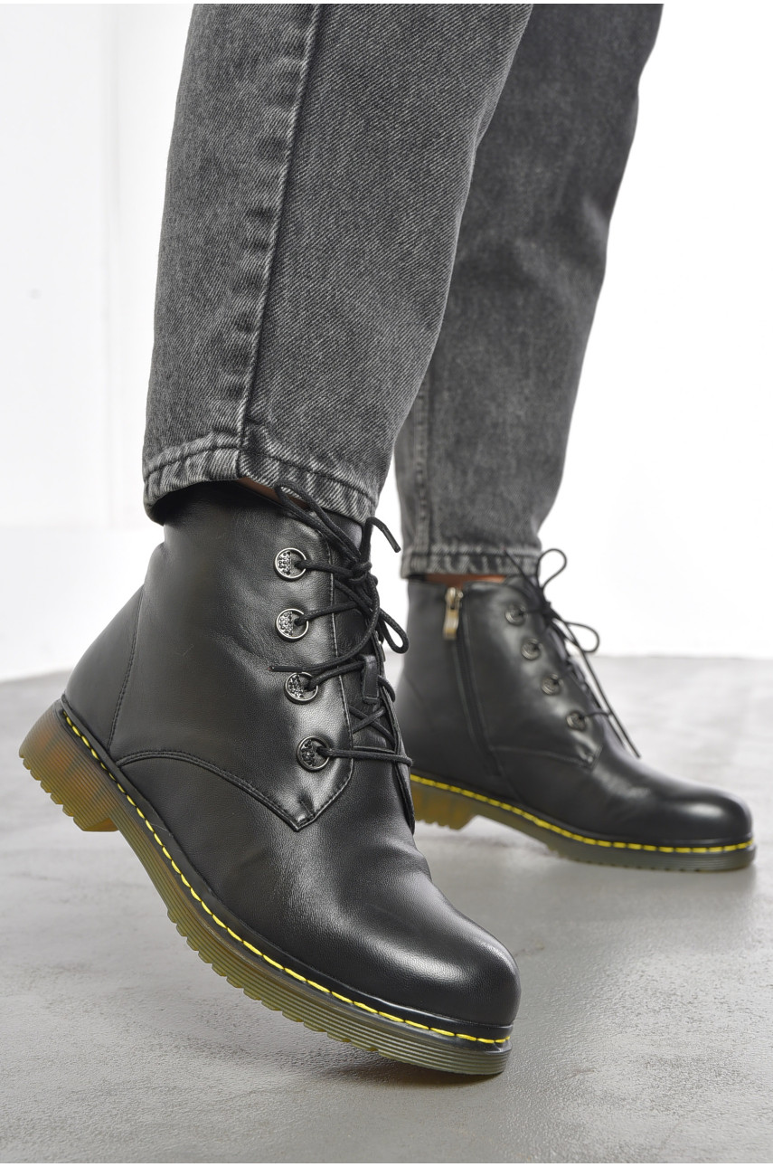 Ботинки женские зима чорного цвета на меху 5134 193532