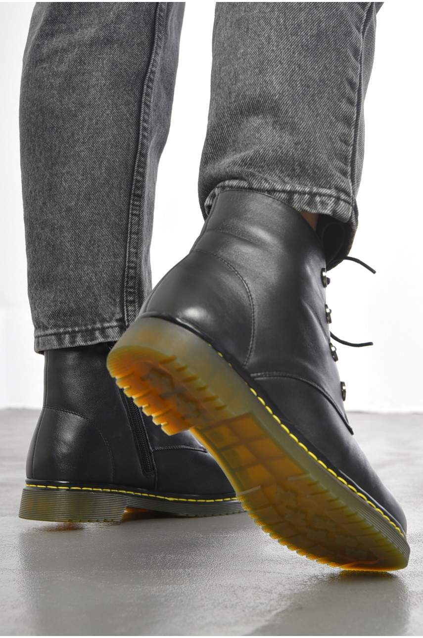 Ботинки женские зима чорного цвета на меху 5134 193532