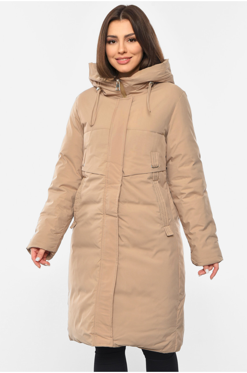 Куртка жіноча зимова бежевого кольору. 8811 193556