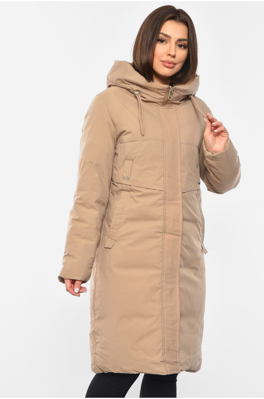 Куртка жіноча зимова бежевого кольору. 8811 193556