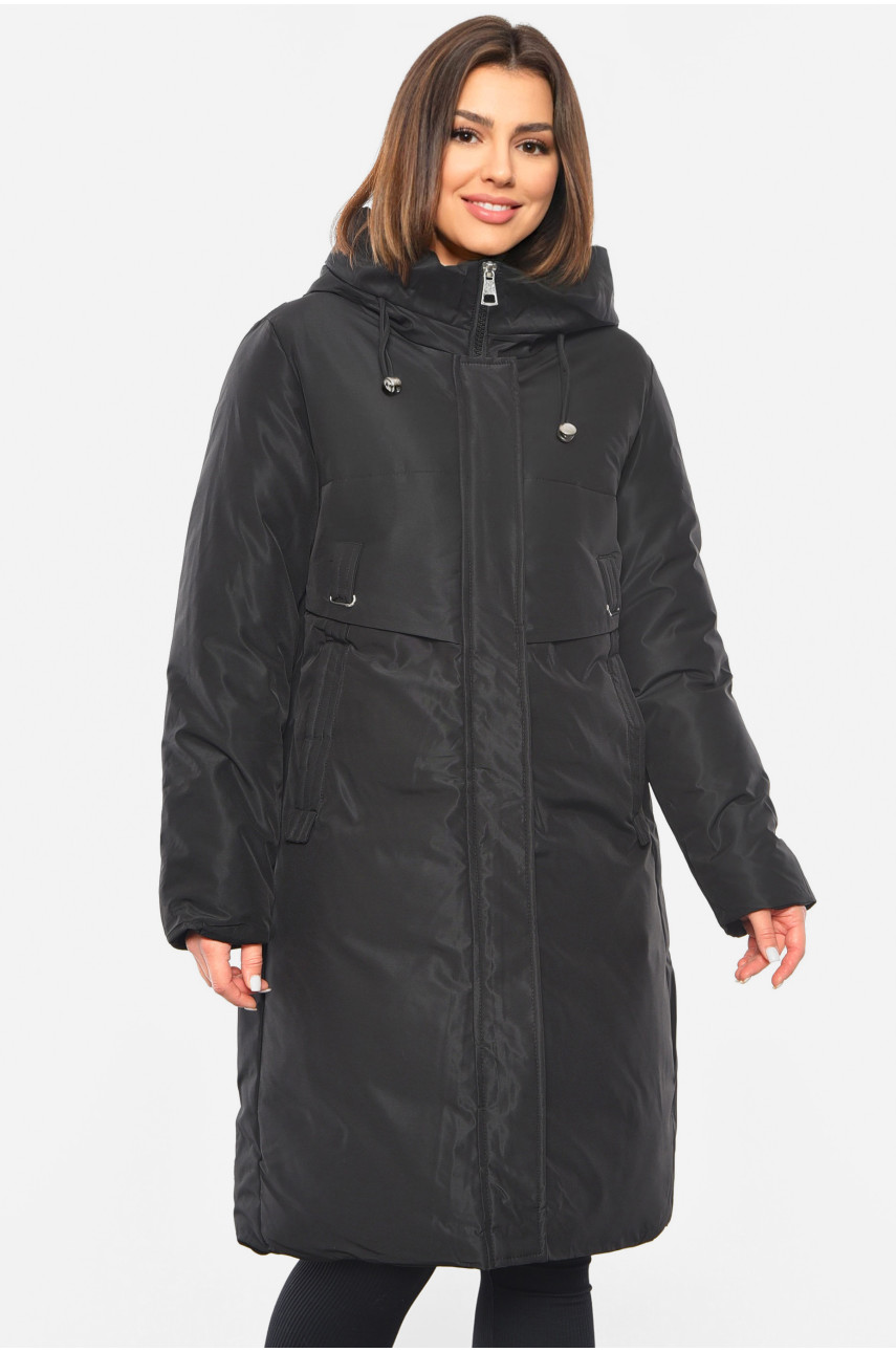 Куртка жіноча зимова чорного кольору 8811 193559