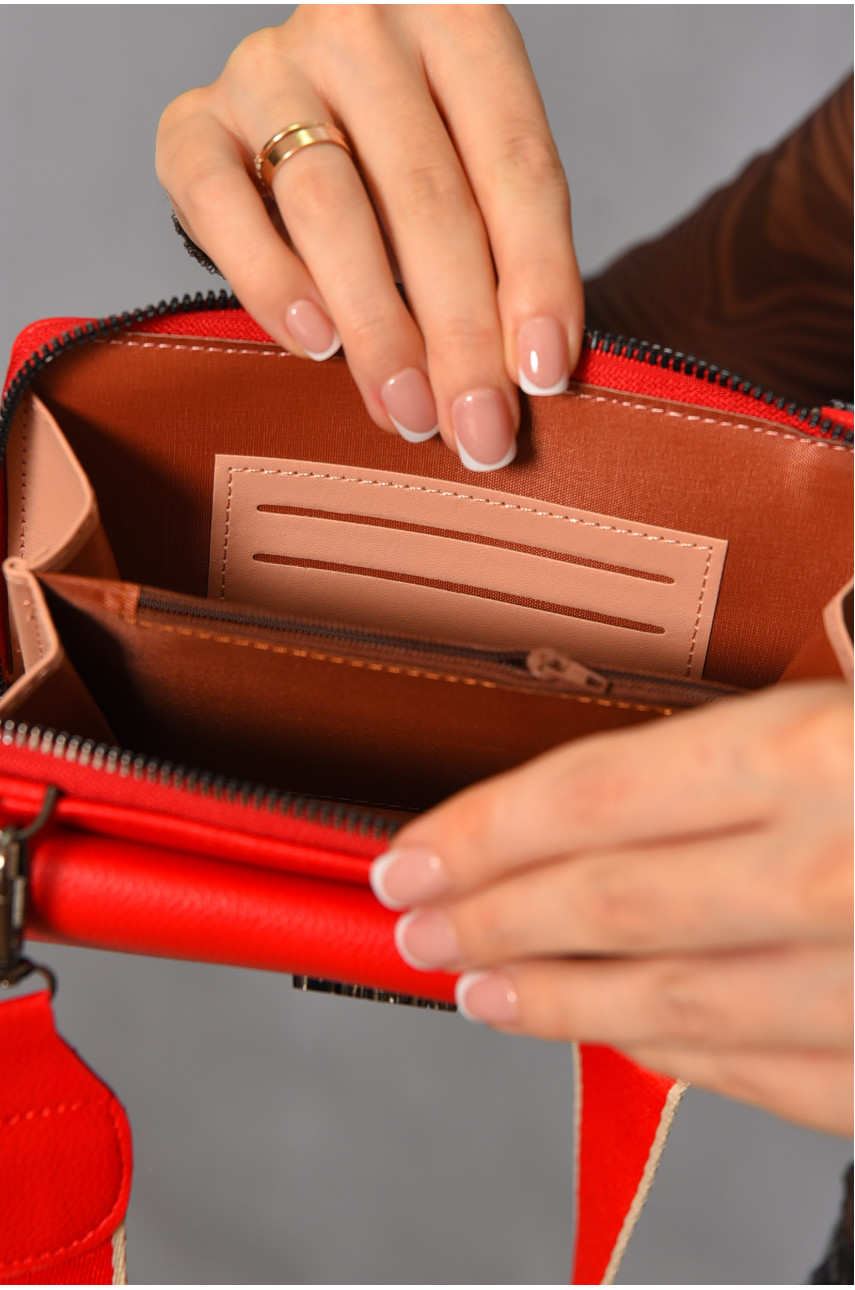 Клатч жіночий з екошкіри червоного кольору 5803 193565