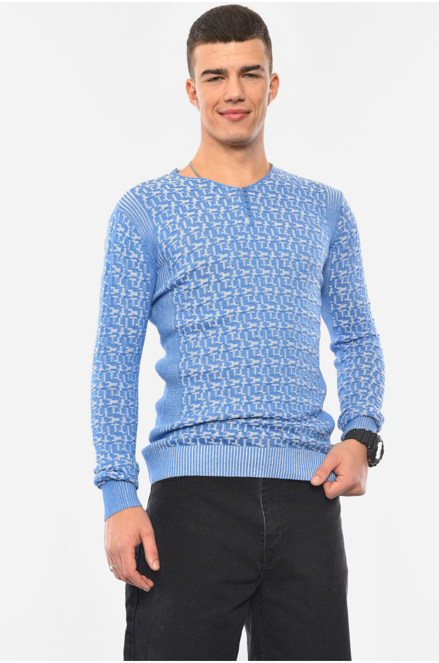 Свитер мужской синего цветом 6453 193570