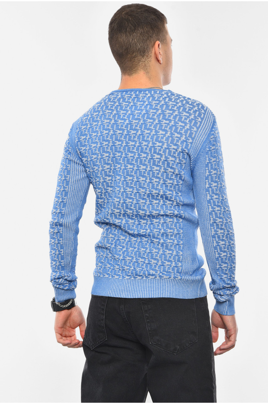 Свитер мужской синего цветом 6453 193570 Свитер мужской синего цветом 6453 193570