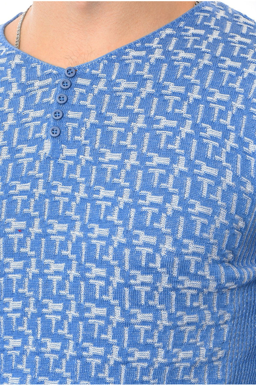 Свитер мужской синего цветом 6453 193570 Свитер мужской синего цветом 6453 193570