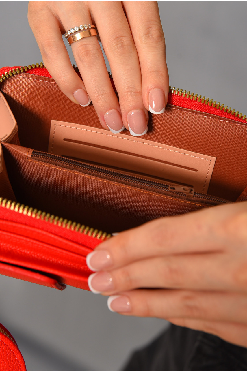 Клатч женский из экокожи красного цвета 5802 193572 Клатч женский из экокожи красного цвета 5802 193572