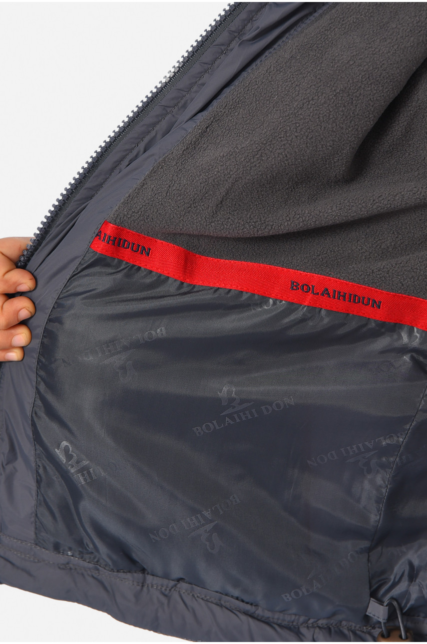 Куртка дитяча для хлопчика демісезонна сірого кольору А-15 193583 Куртка дитяча для хлопчика демісезонна сірого кольору А-15 193583