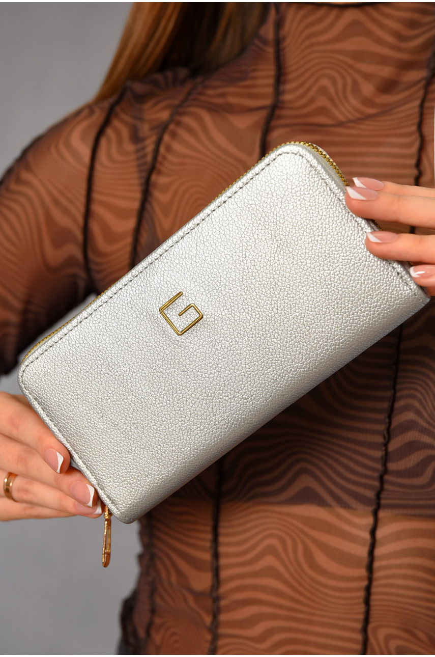 Гаманець жіночий з екошкіри сірого кольору 158-20 193600