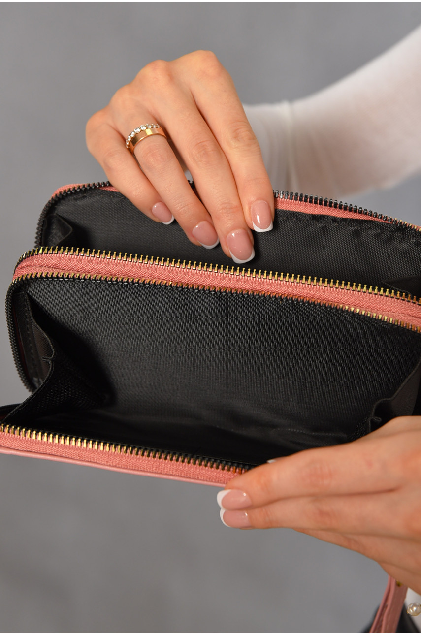 Кошелек женский из экокожи розового цвета 307 193627