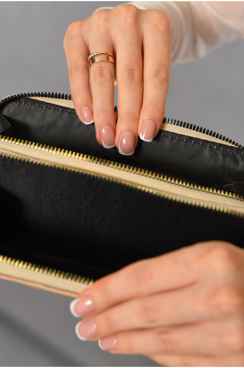 Кошелек женский из экокожи бежевого цвета 311 193652 Кошелек женский из экокожи бежевого цвета 311 193652