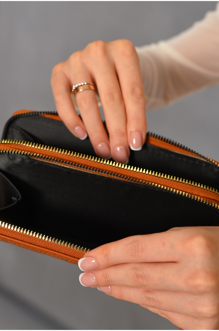 Кошелек женский из экокожи коричневого цвета 311 193653 Кошелек женский из экокожи коричневого цвета 311 193653