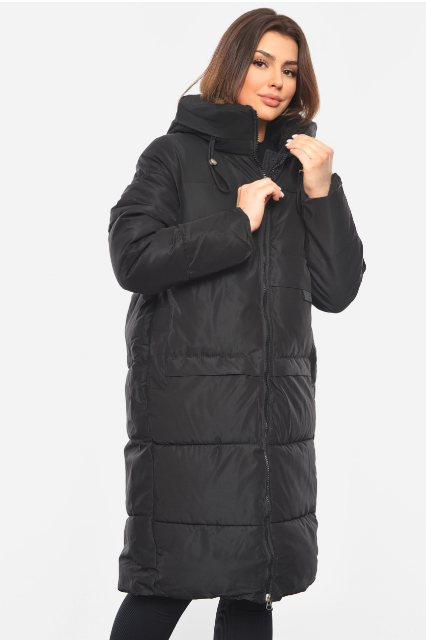 Куртка жіноча зимова чорного кольору 8809 193668