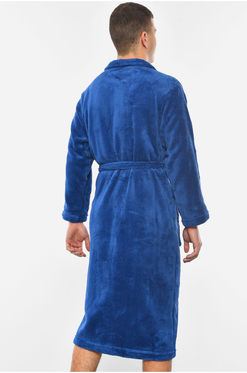 Халат чоловічий махровий синього кольору 7711 193670 Халат чоловічий махровий синього кольору 7711 193670