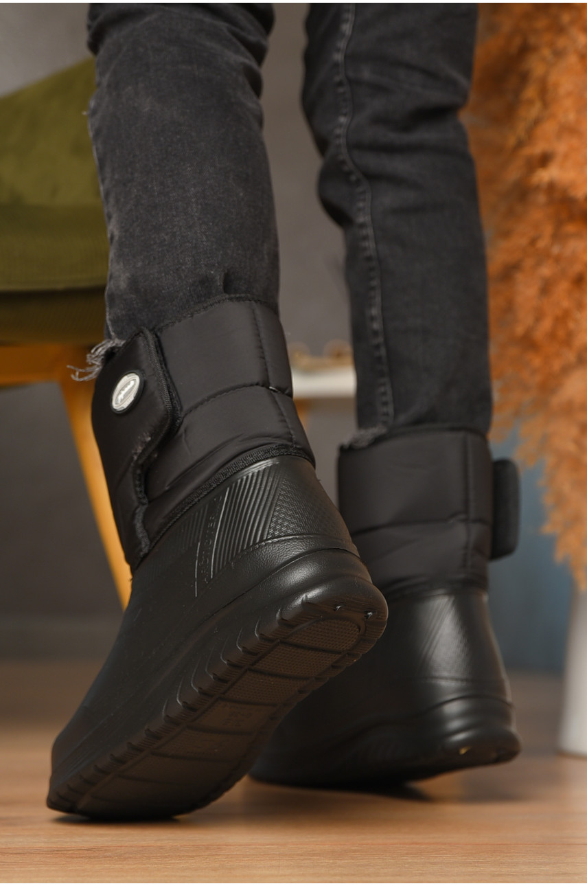 Дутики жіночі на хутрі чорного кольору D-392А 193675