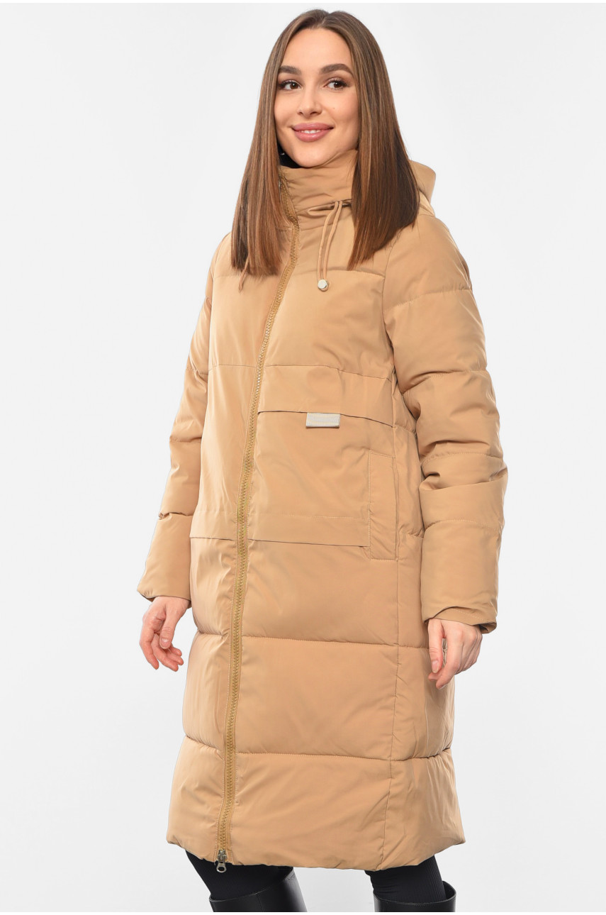 Куртка жіноча зимова бежевого кольору 8809 193676