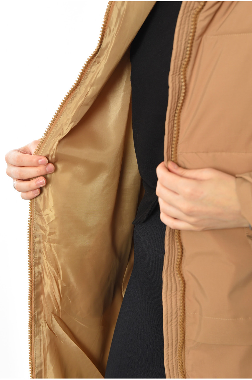 Куртка жіноча зимова бежевого кольору 8809 193676