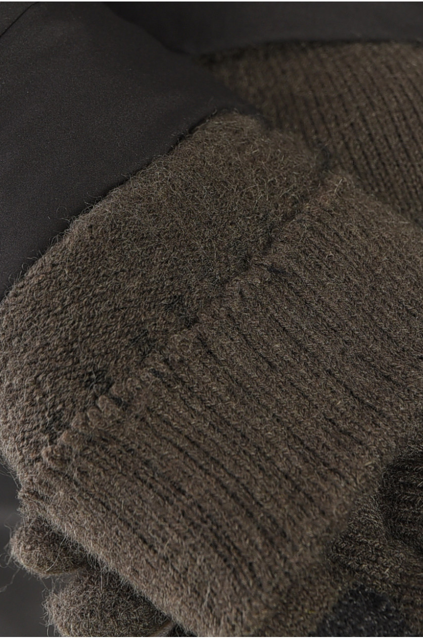 Перчатки мужские акриловые утепленные цвета хаки 8221 193688