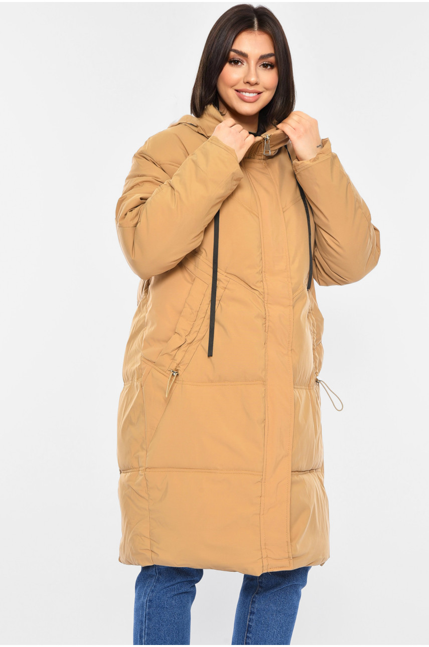 Куртка жіноча зимова бежевого кольору 8801 193689