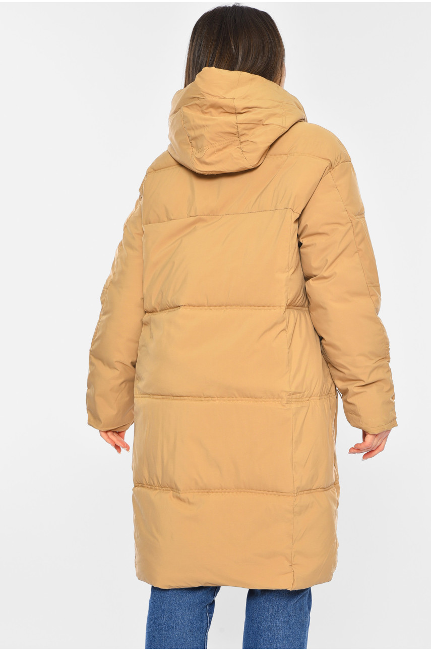 Куртка жіноча зимова бежевого кольору 8801 193689