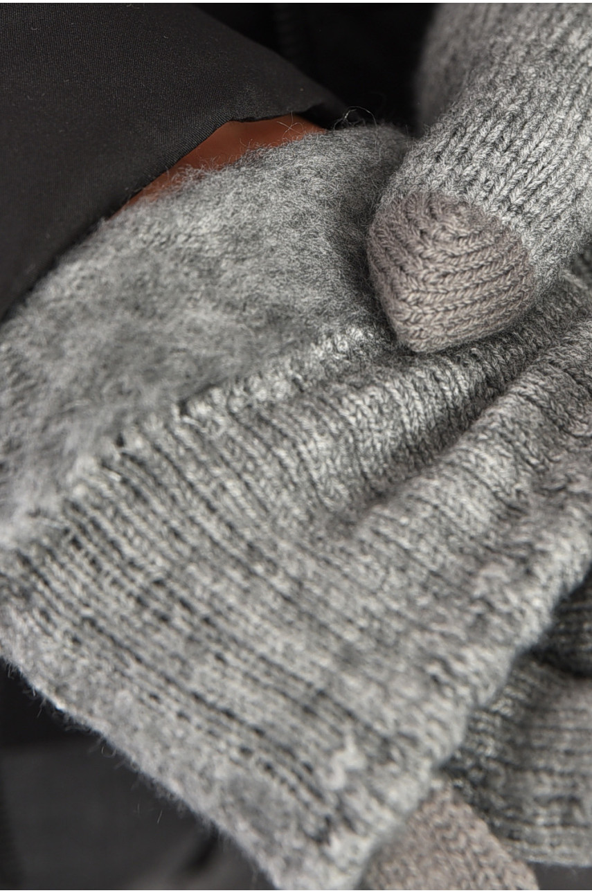 Рукавички чоловічі акрилові утеплені сірого кольору 8221 193690