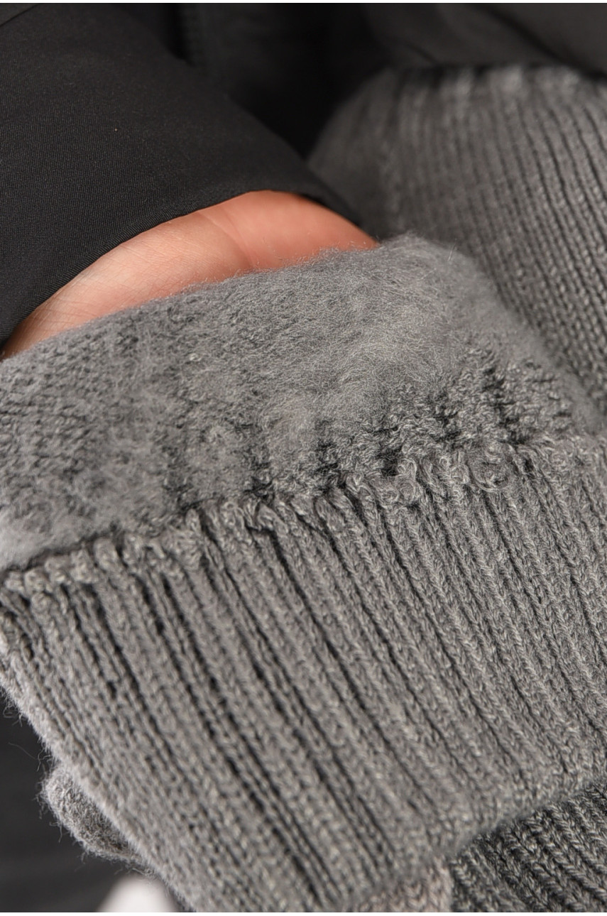 Рукавички чоловічі акрилові утеплені сірого кольору 8221 193691