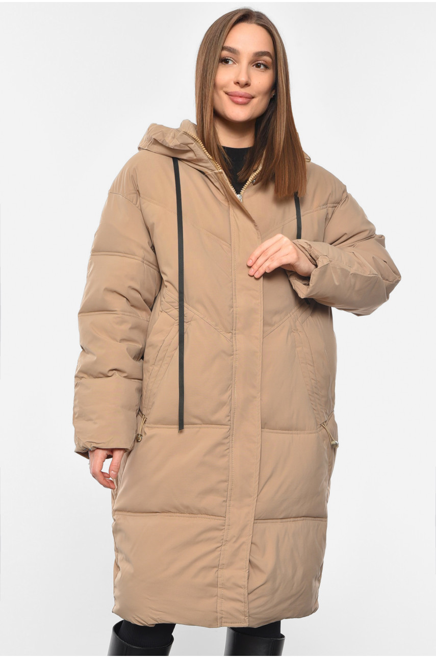 Куртка жіноча зимова бежевого кольору 8801 193692