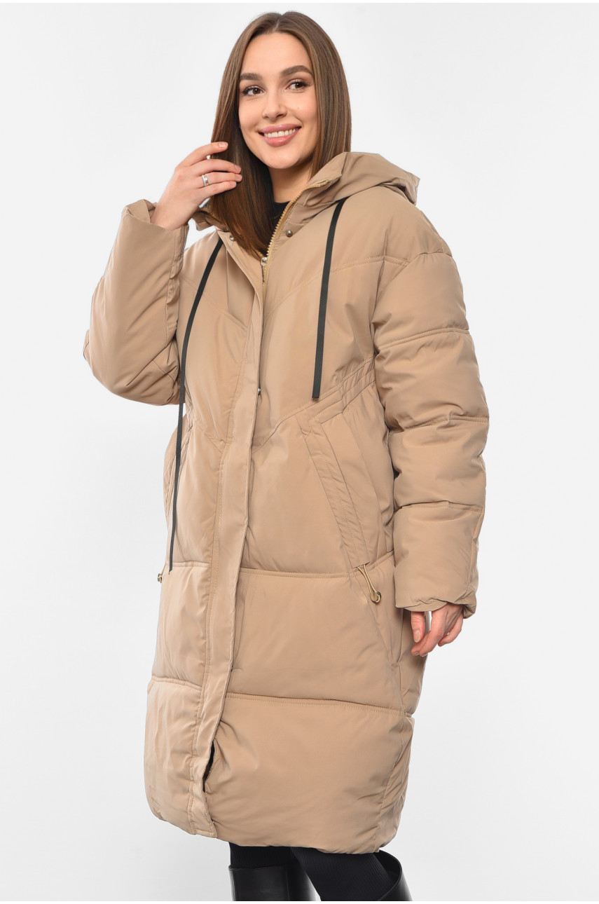 Куртка жіноча зимова бежевого кольору 8801 193692