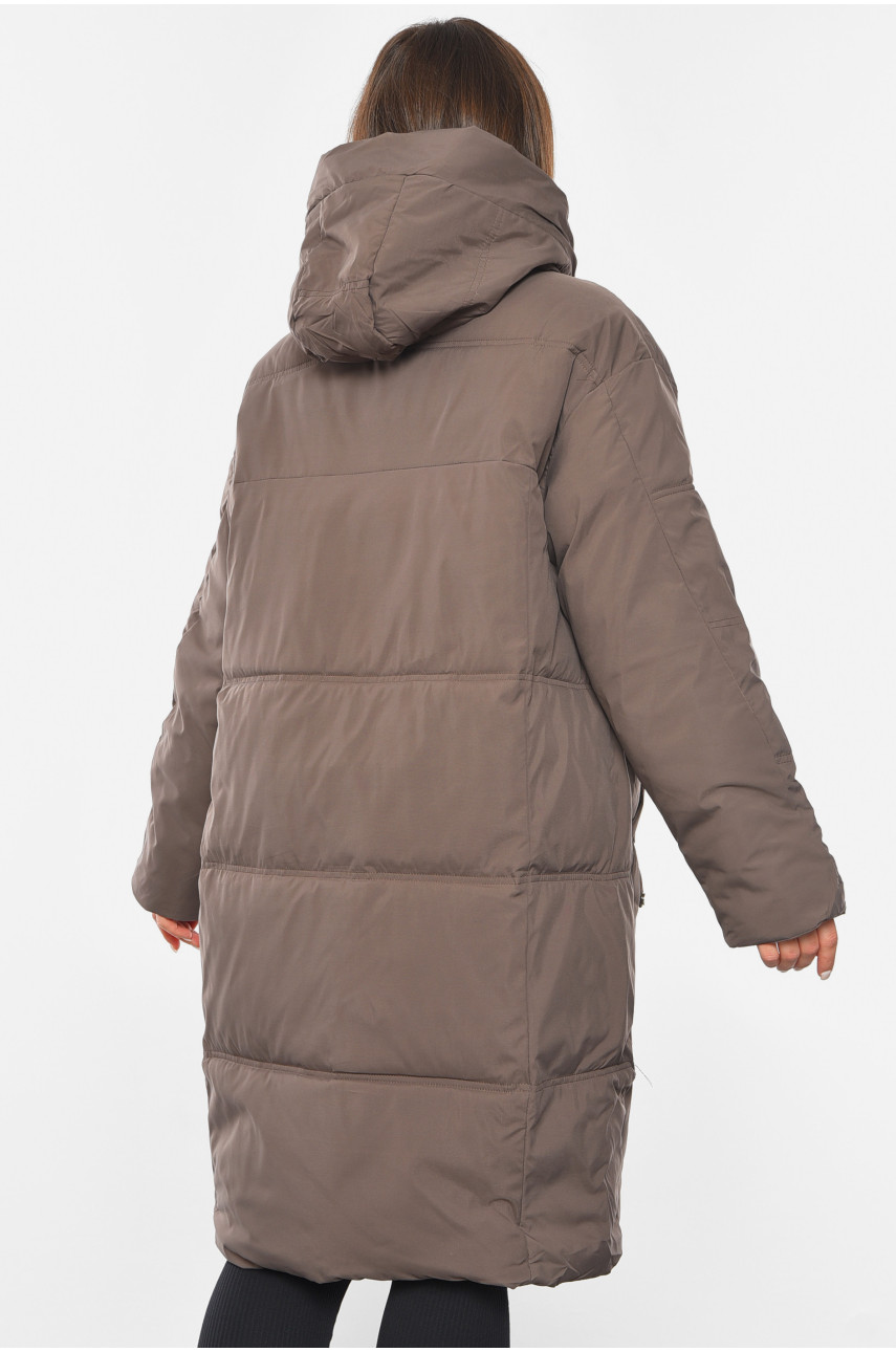 Куртка жіноча зимова кольору мокко 8801 193694 Куртка жіноча зимова кольору мокко 8801 193694