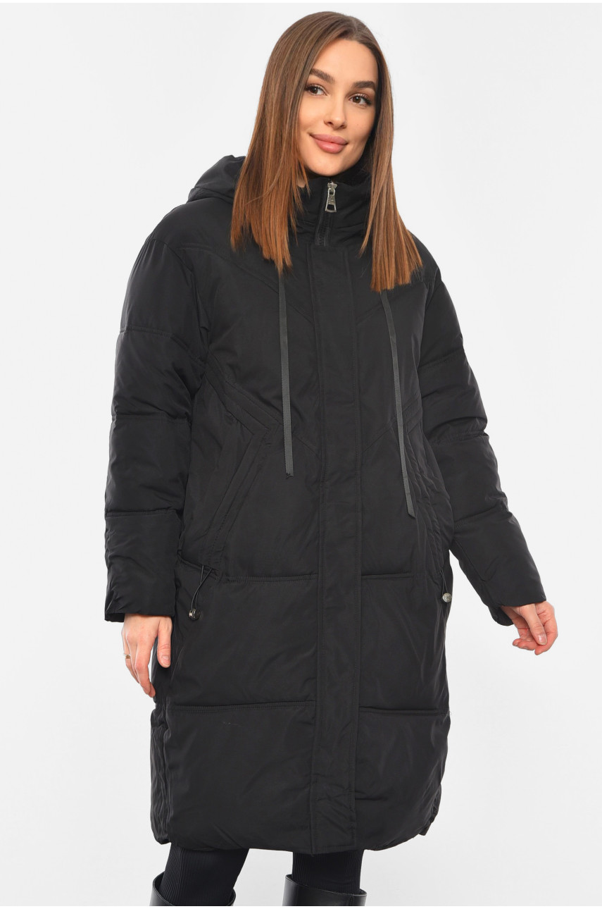 Куртка жіноча зимова чорного кольору 8801 193699