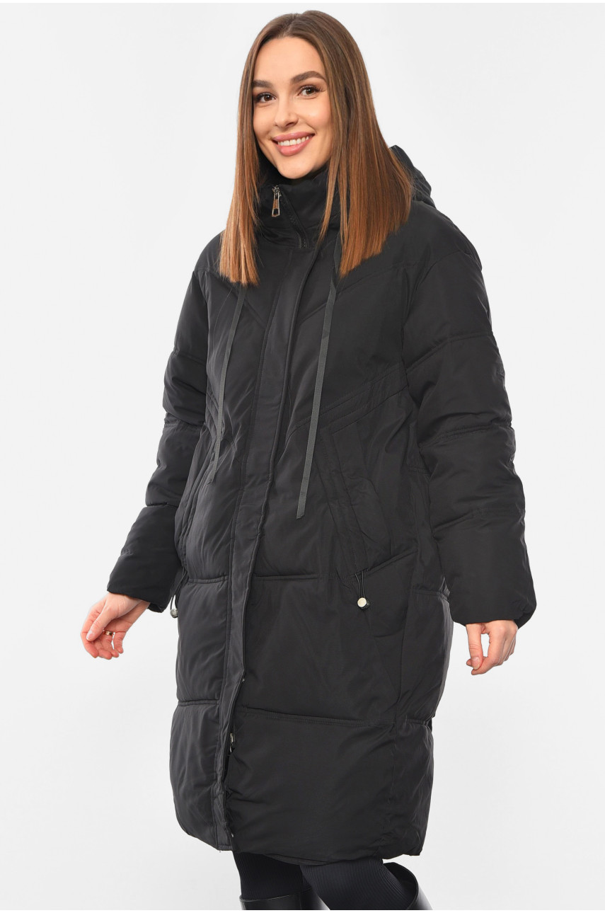 Куртка жіноча зимова чорного кольору 8801 193699