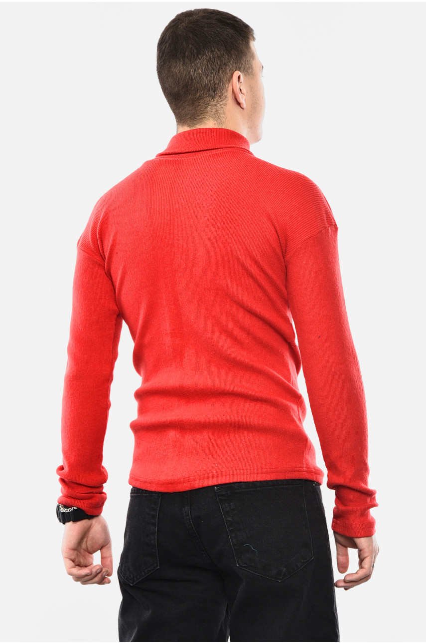 Гольф чоловічий однотонний червоного кольору 193725