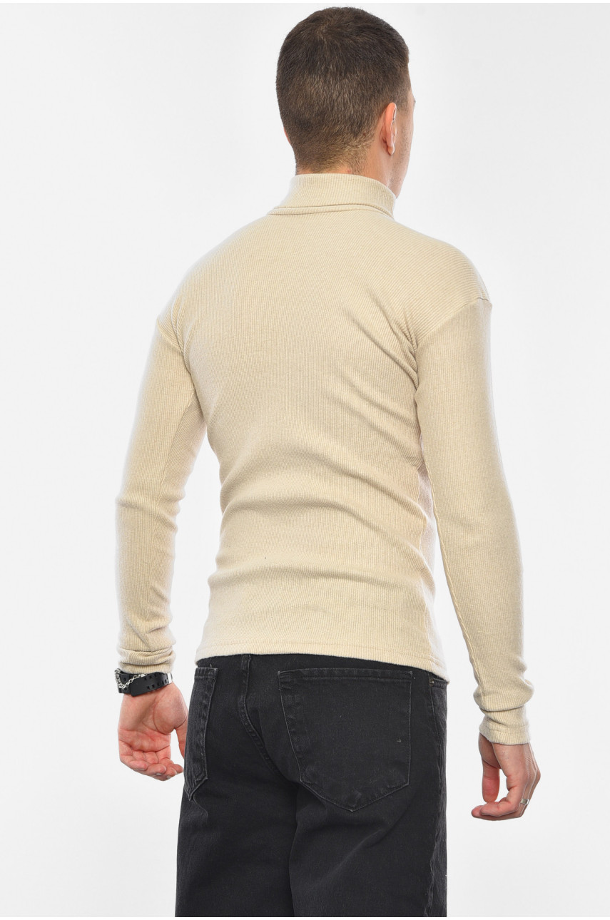 Гольф мужской однотонный бежевого цвета 193731