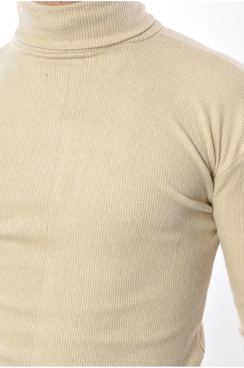 Гольф мужской однотонный бежевого цвета 193731