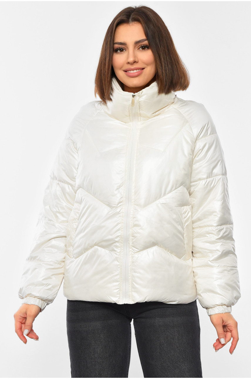 Куртка жіноча демісезонна білого кольору 116 193734