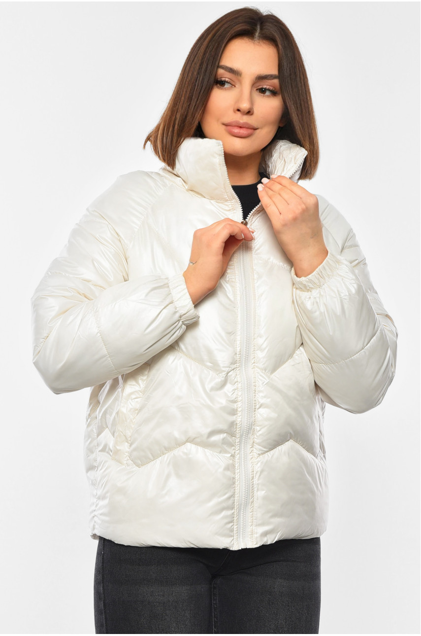 Куртка жіноча демісезонна білого кольору 116 193734