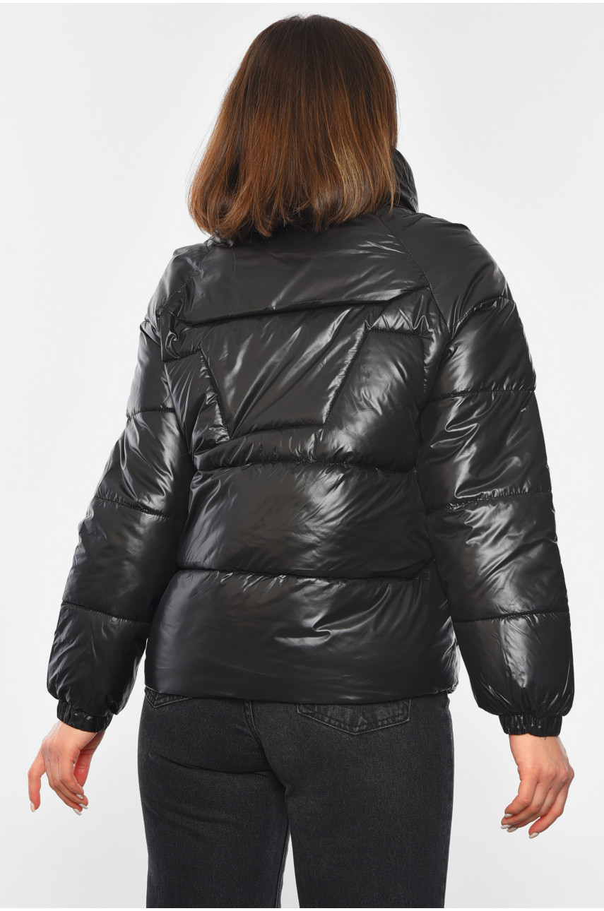 Куртка жіноча демісезонна чорного кольору 116 193735