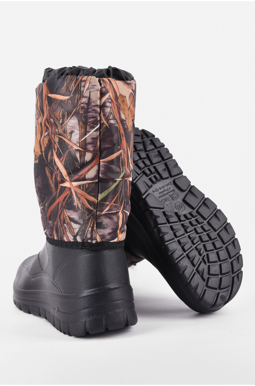 Дутики чоловічі піна на овчині чорного кольору БМ-12 193743