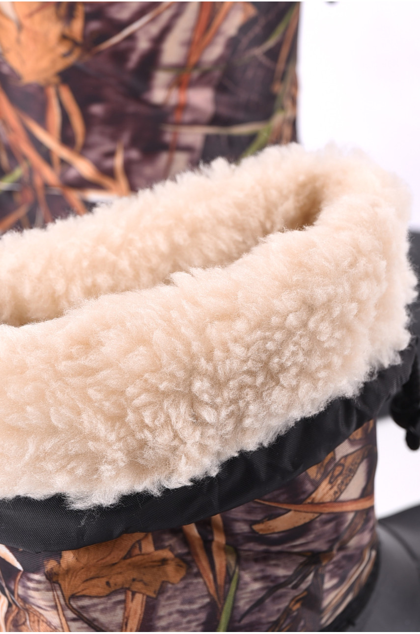 Дутики чоловічі піна на овчині чорного кольору БМ-12 193743