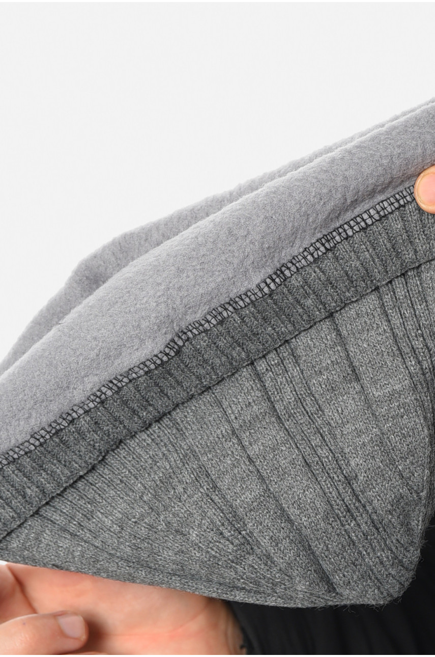 Шапка чоловіча на флісі сірого кольору 193771