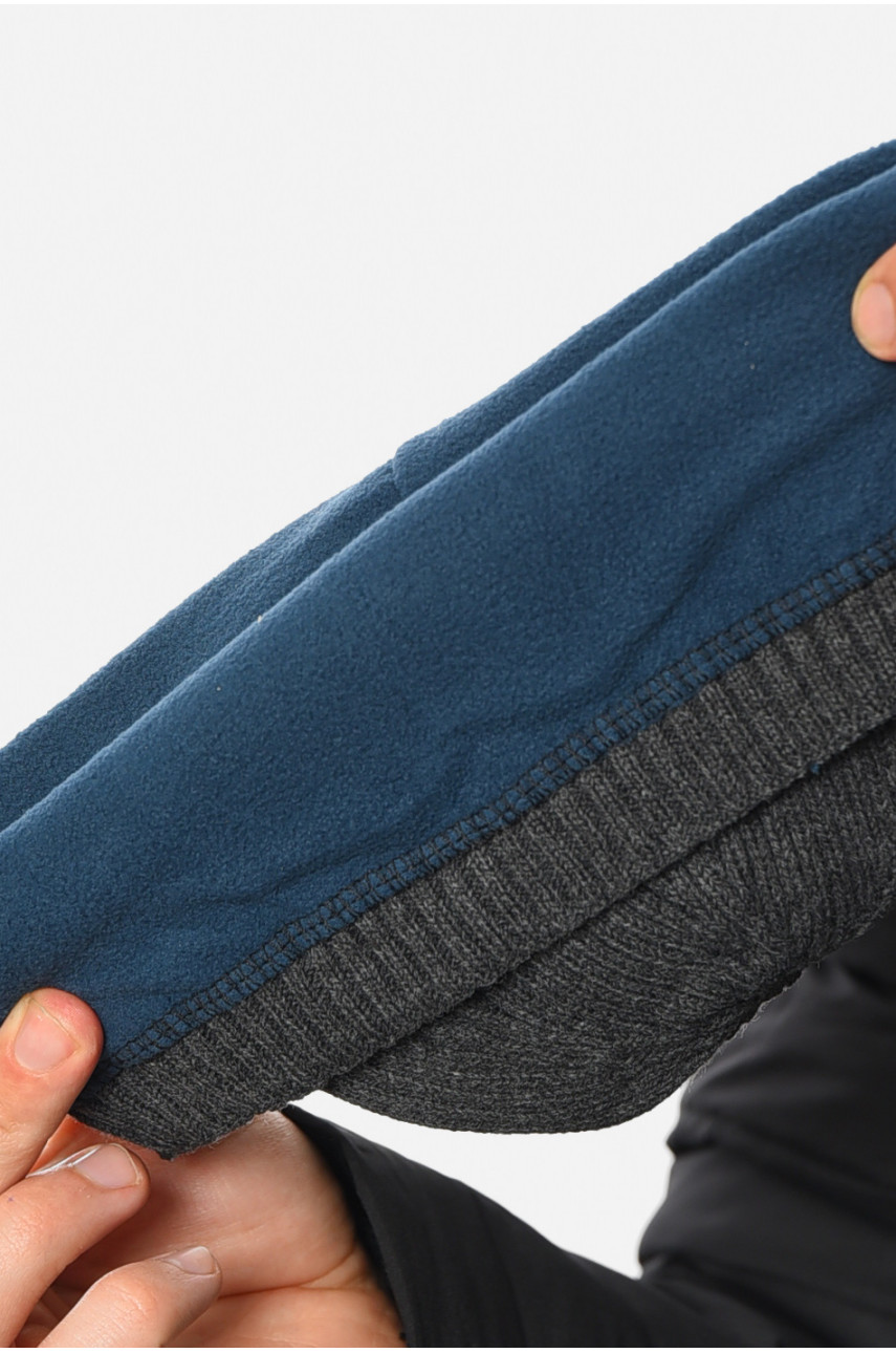 Шапка мужская на флисе серого цвета 193791 Шапка мужская на флисе серого цвета 193791