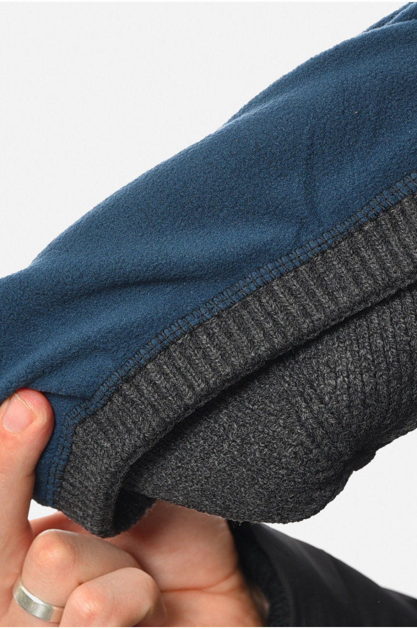 Шапка мужская на флисе серого цвета 193803