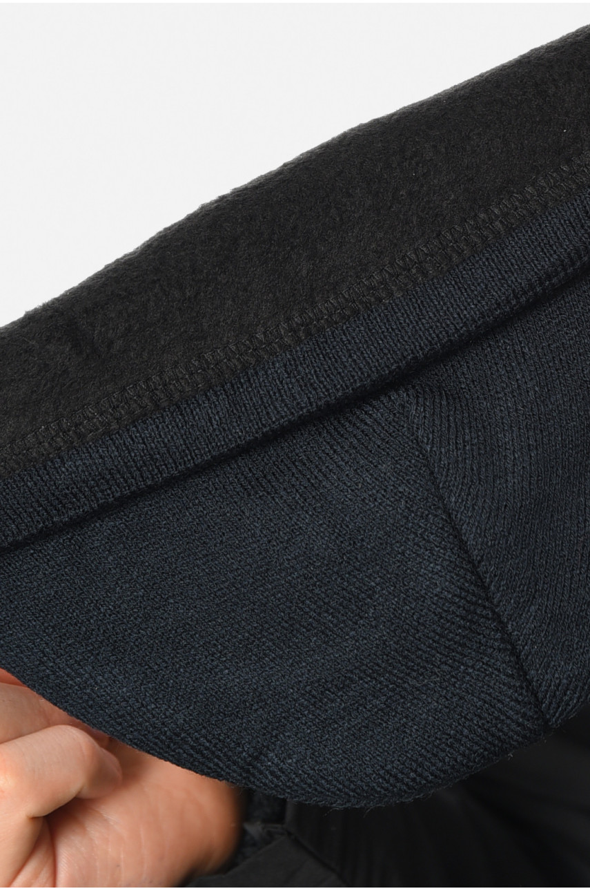 Шапка чоловіча на флісі темно-синього кольору 193807