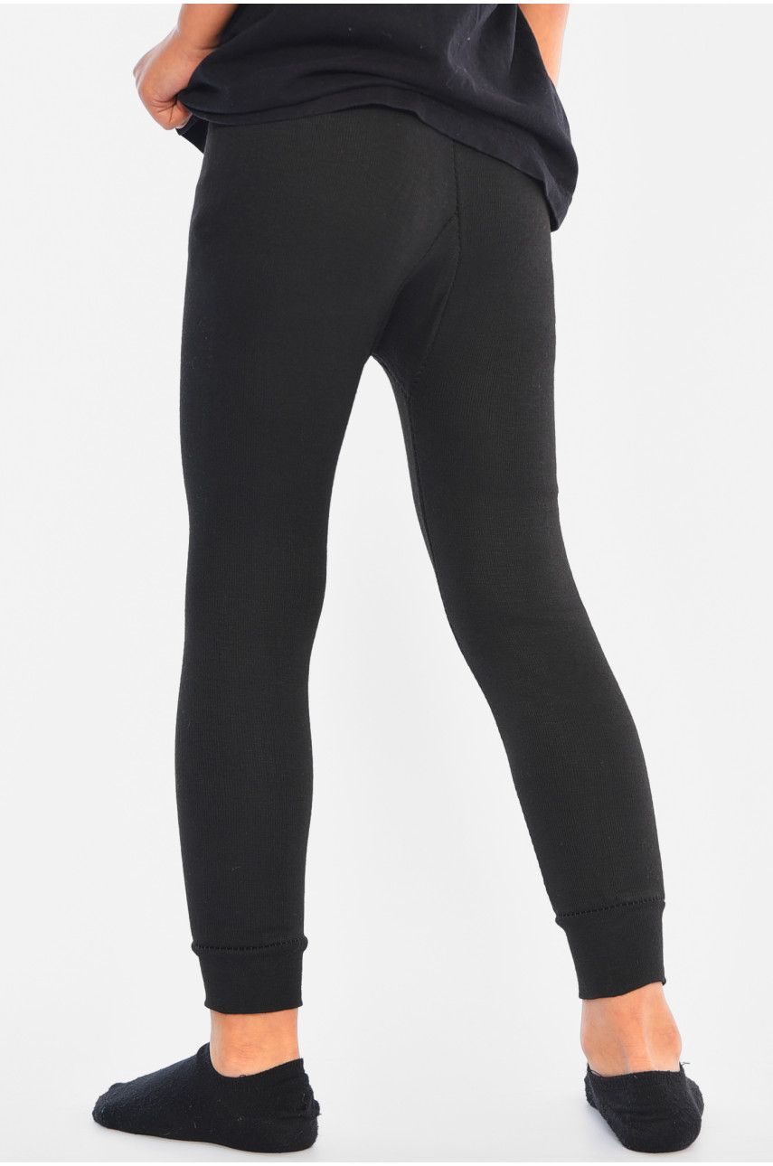 Подштанники детские на флисе для мальчика черного цвета А603 193841 Подштанники детские на флисе для мальчика черного цвета А603 193841