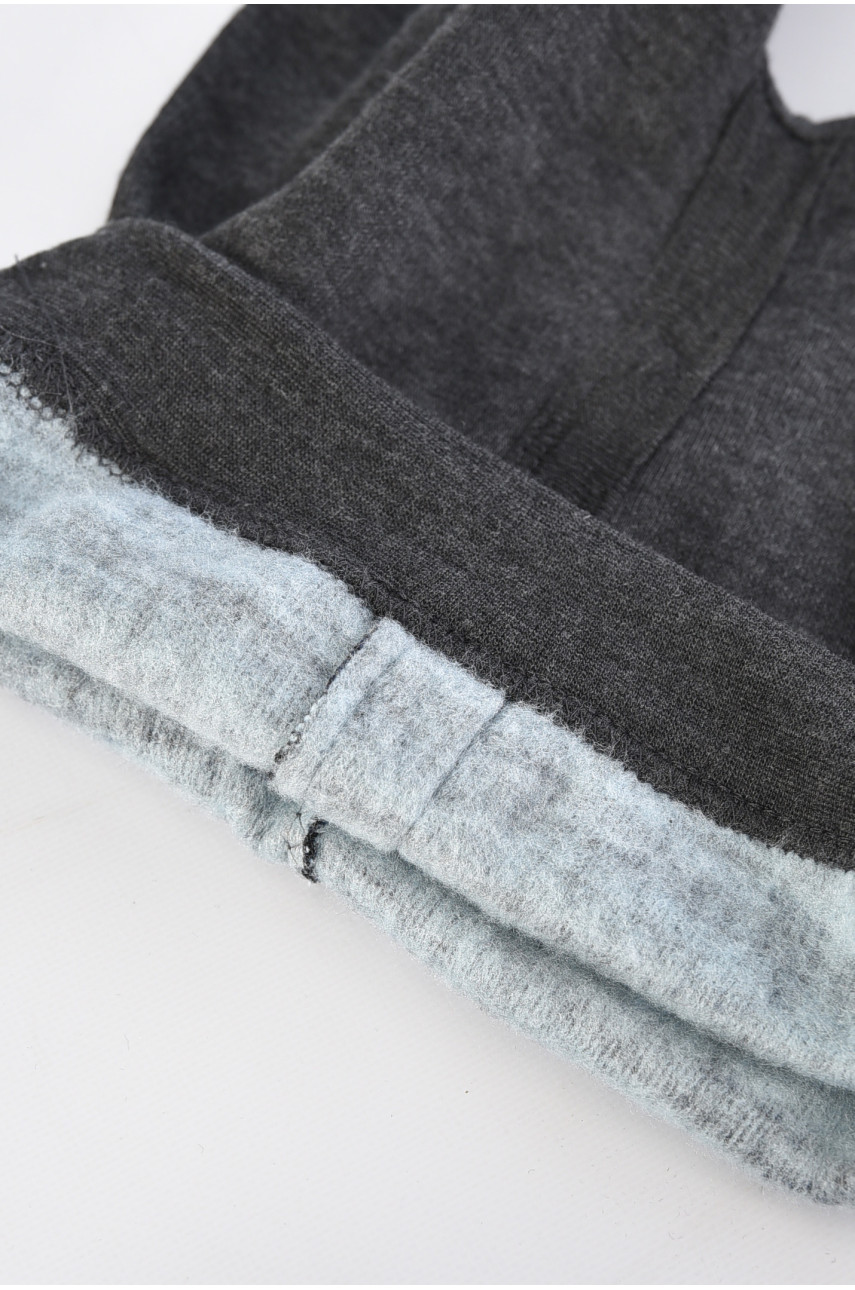 Подштанники детские на флисе для мальчика темно-серого цвета А603 193843 Подштанники детские на флисе для мальчика темно-серого цвета А603 193843