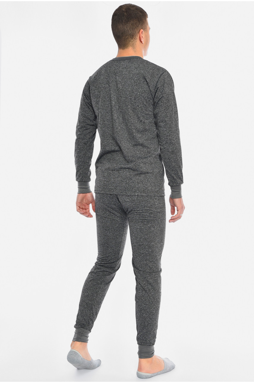 Термобілизна чоловіча на флісі сірого кольору 193848
