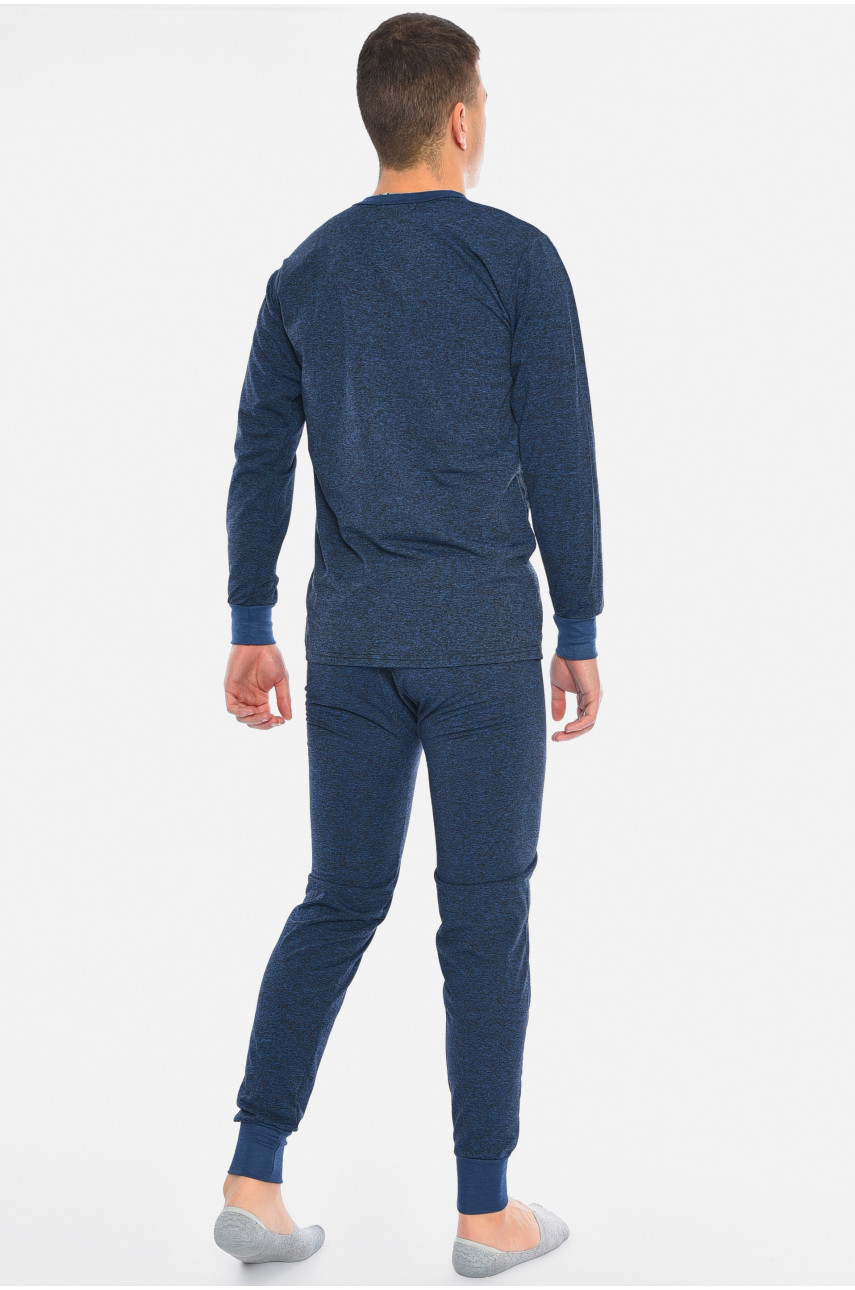 Термобелье мужское на флисе синего цвета 193849
