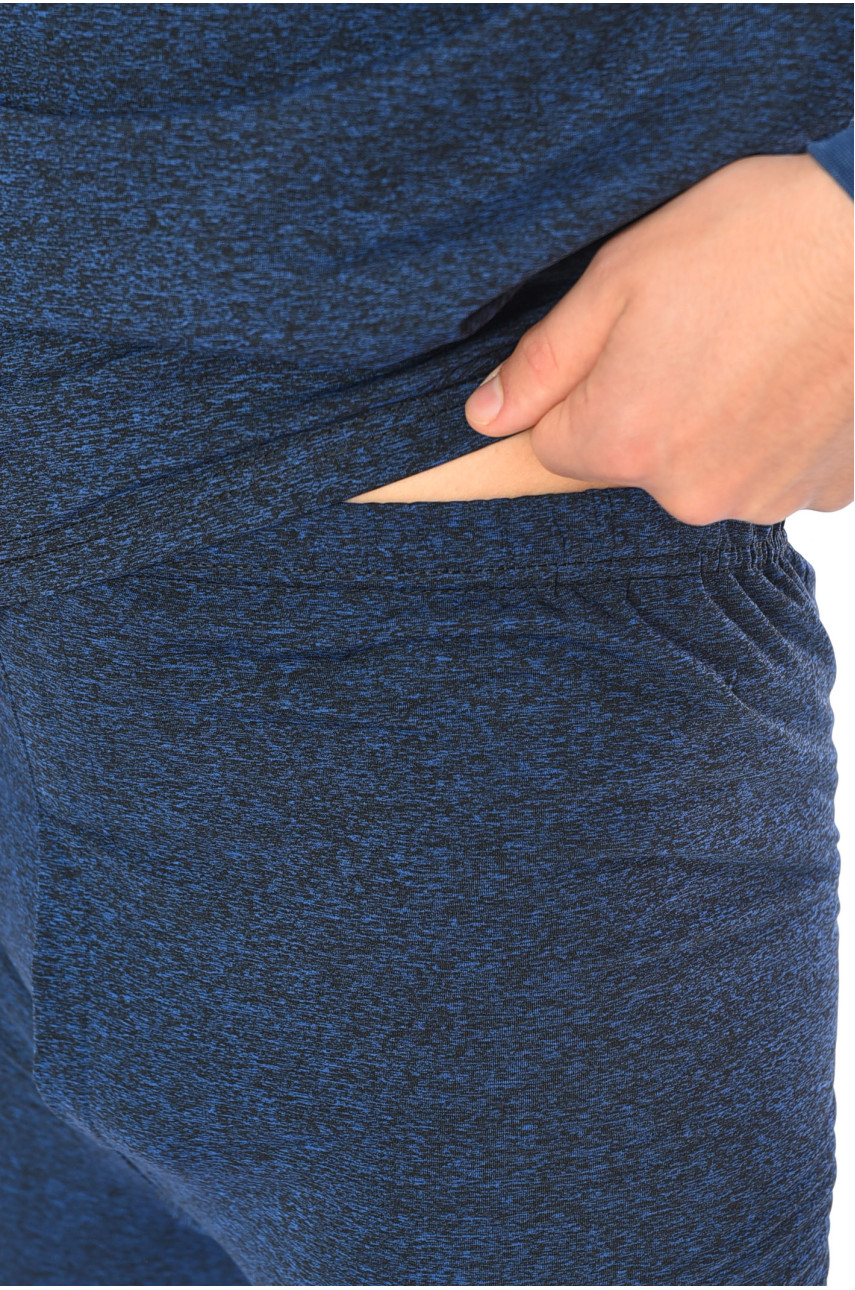 Термобелье мужское на флисе синего цвета 193849