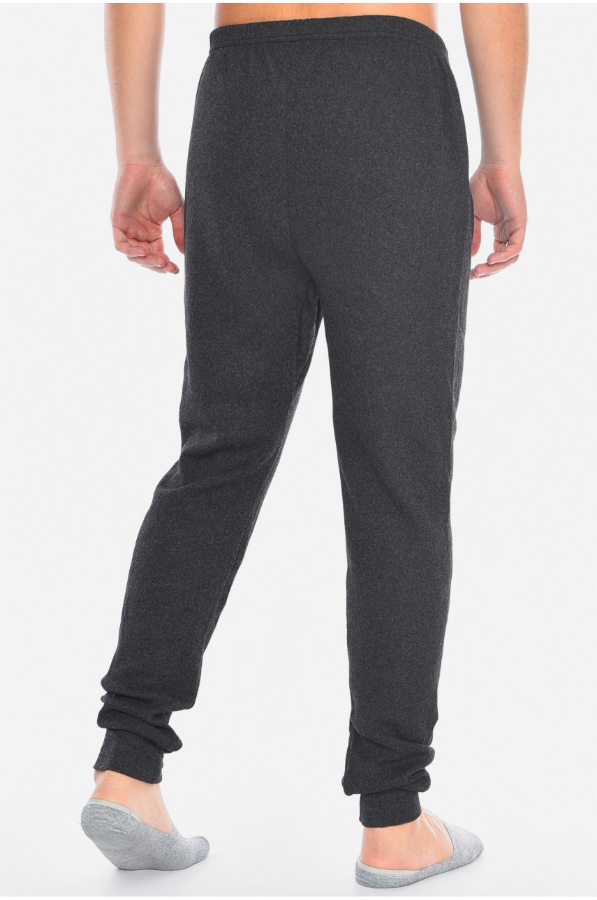 Подштанники мужские с утеплителем темно-серого цвета 193851 Подштанники мужские с утеплителем темно-серого цвета 193851