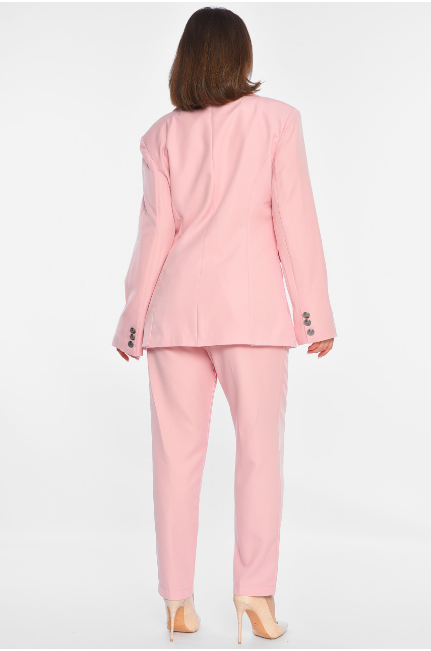 Костюм женский однотонный розового цвета 193855