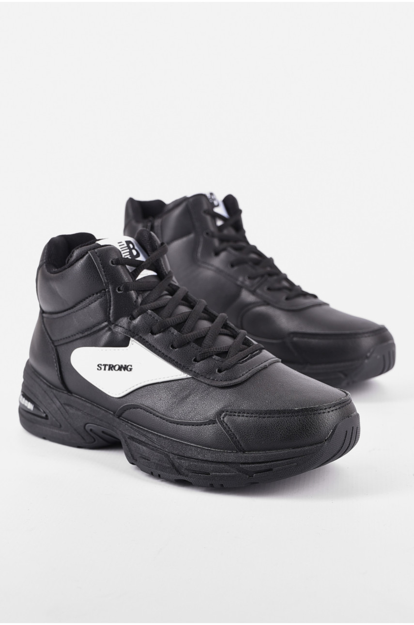 Кроссовки мужские зимние черного цвета 103-2 193859
